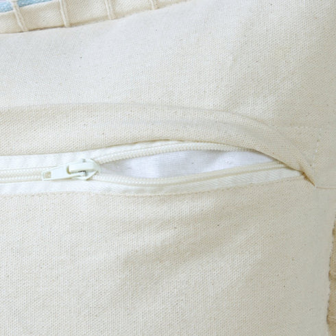 14" X 36" Light Blue 100% Cotton Zippered Pillow